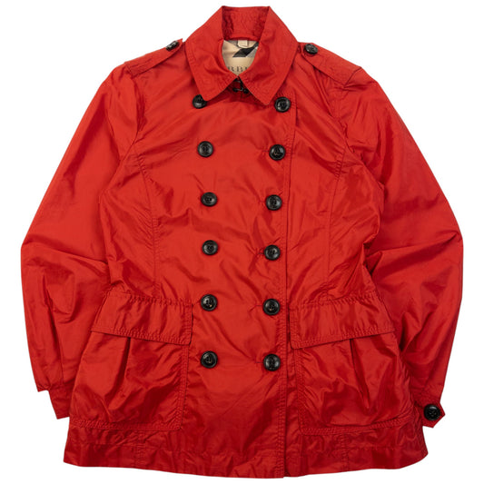 Vintage 2000s Burberry Brit Rain Jacket Womens Size S | Small, Red