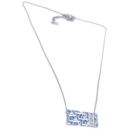 Vintage 2000s Dior By John Galliano Monogram Number Necklace | O/S, Blue
