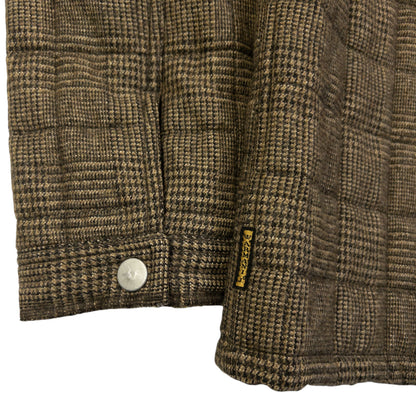 Vintage 2000s Armani Jeans Quilted Wool Jacket Size M | Medium, Brown