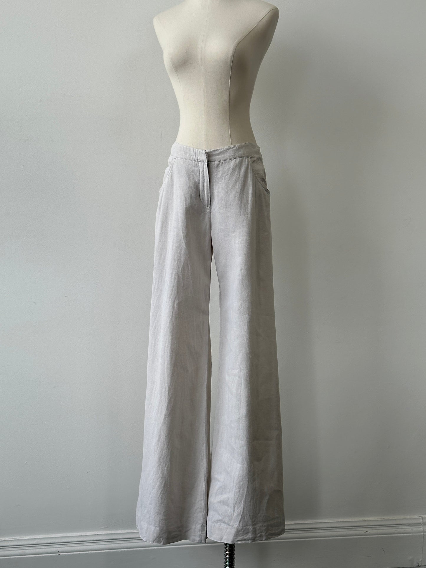 Joseph 1990s Pure Linen Wide Leg Trousers - W30