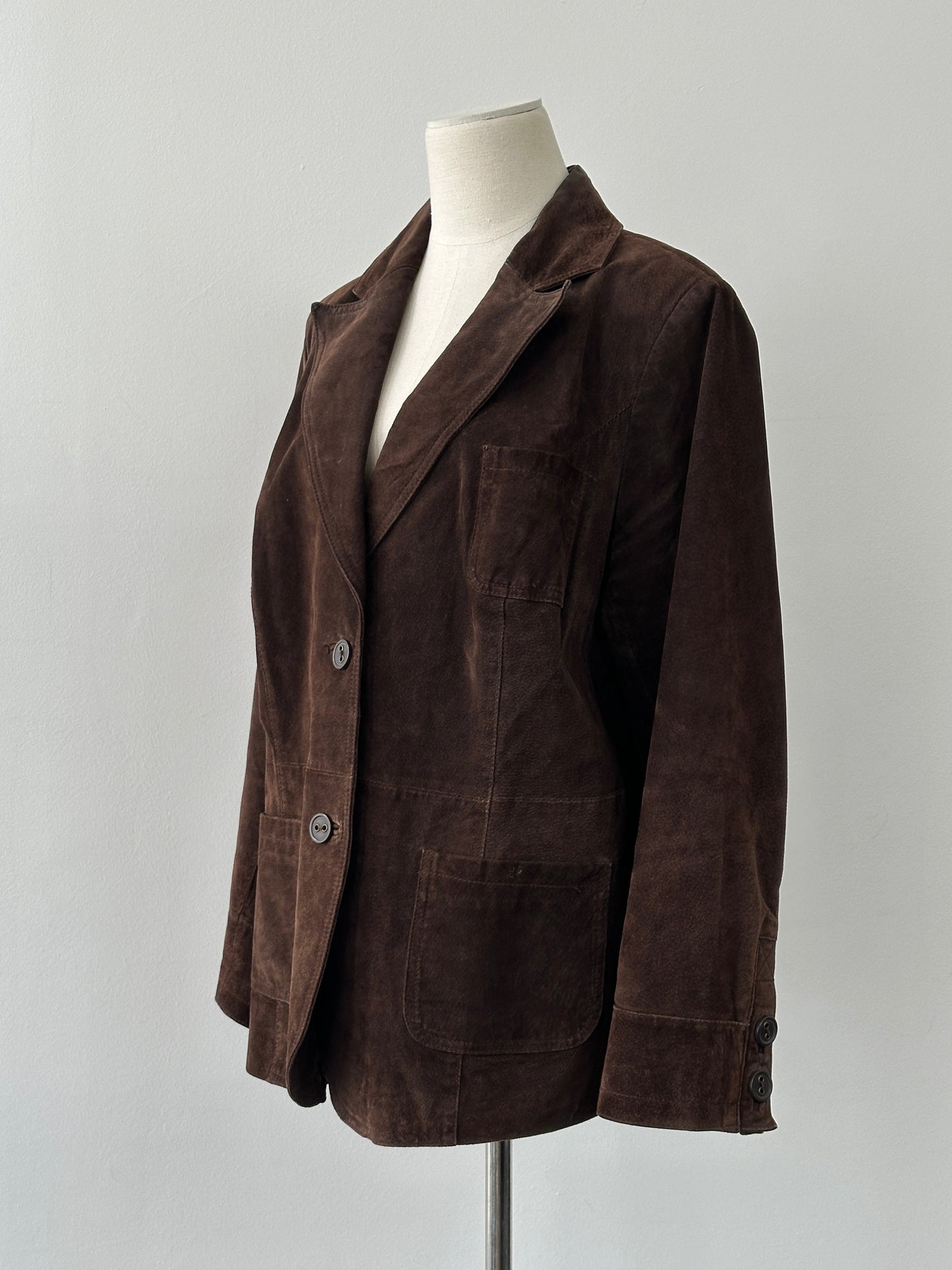 Vintage 1990s Suede Leather Jacket - M