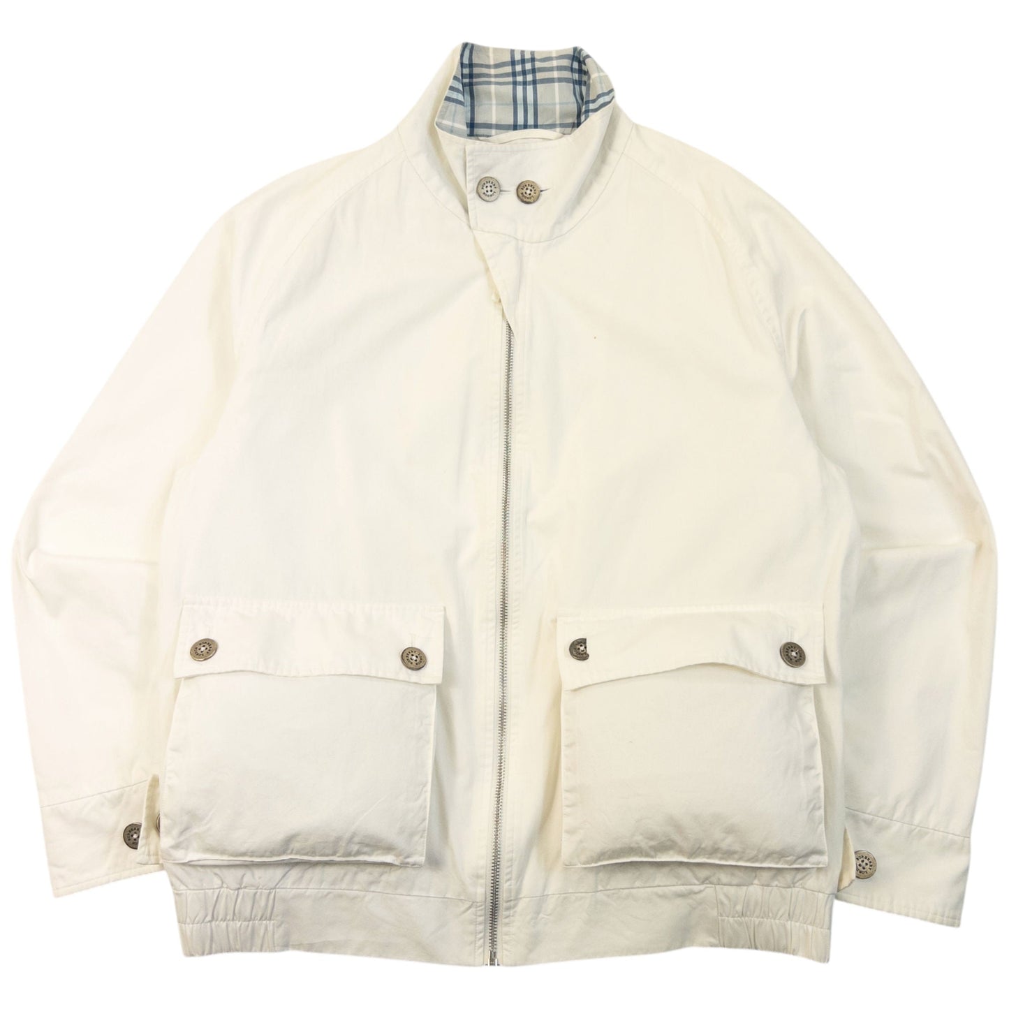 Vintage 2000s Burberry Zip Up Jacket Size M | Medium, White