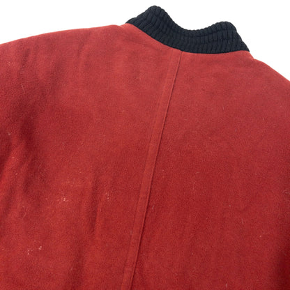 Vintage 80s Hugo Boss Cashmere Bomber Jacket Size XL | XL, Red