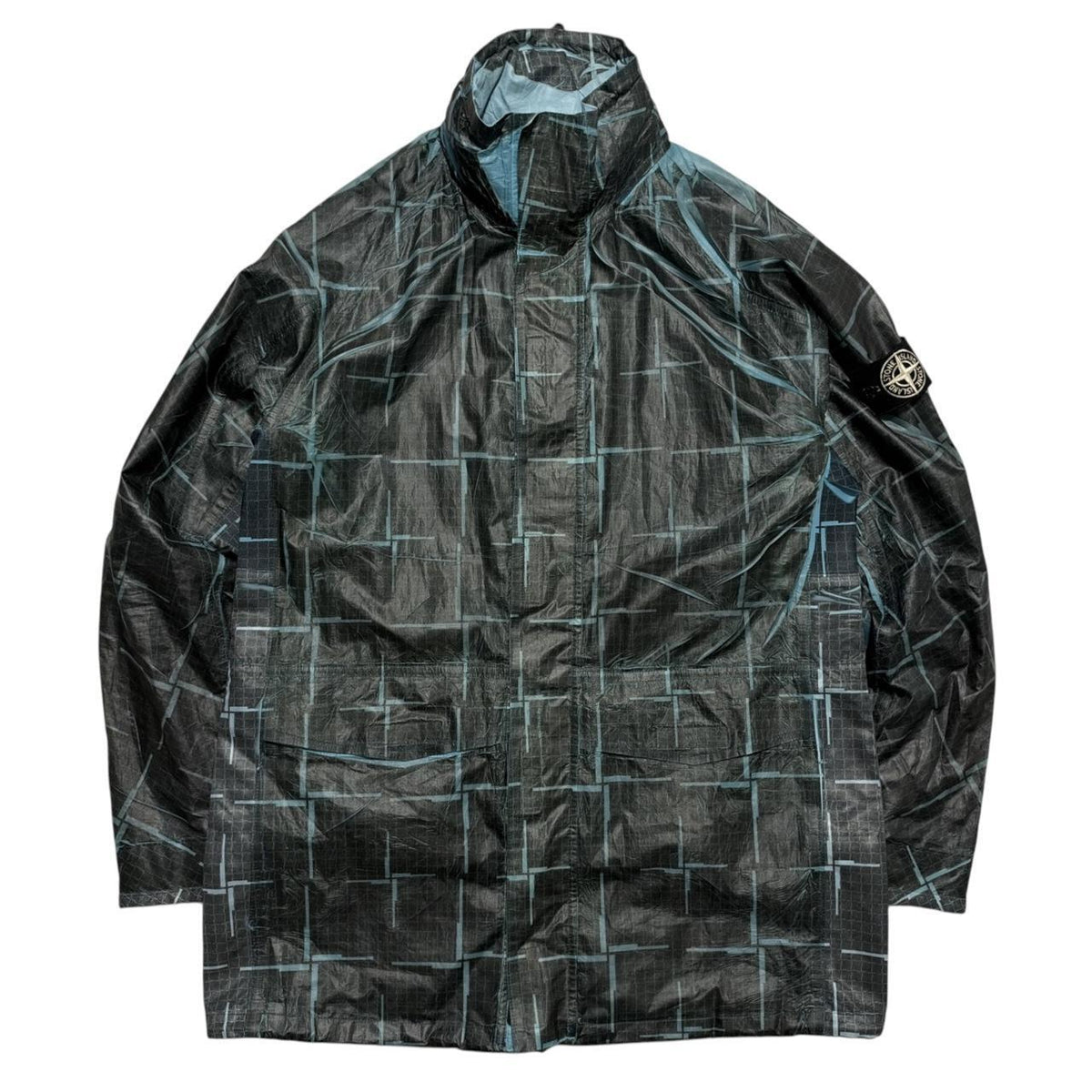 Stone Island Paper Poly Trench Jacket | Medium, Black
