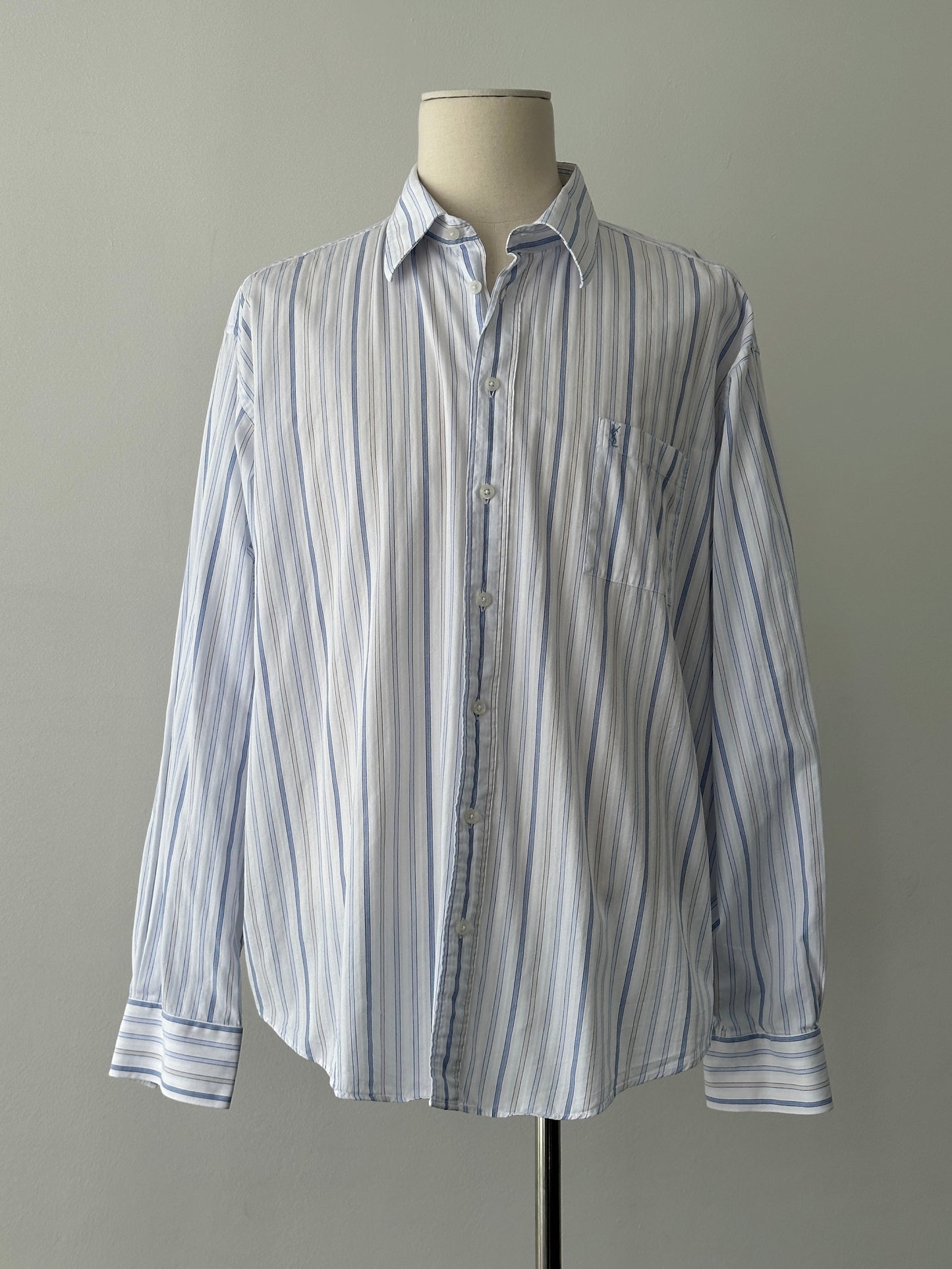 Yves Saint Laurent 2000s Pure Cotton Striped Shirt - XXL