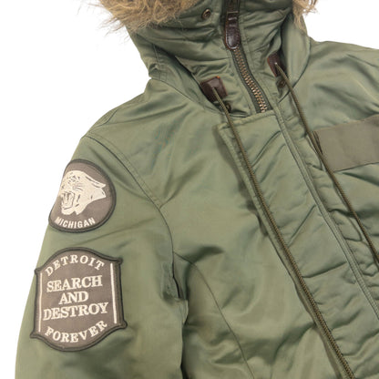 Vintage 90s Hysteric Glamour Fur Hood Cape Jacket Womens Size M | Medium, Green