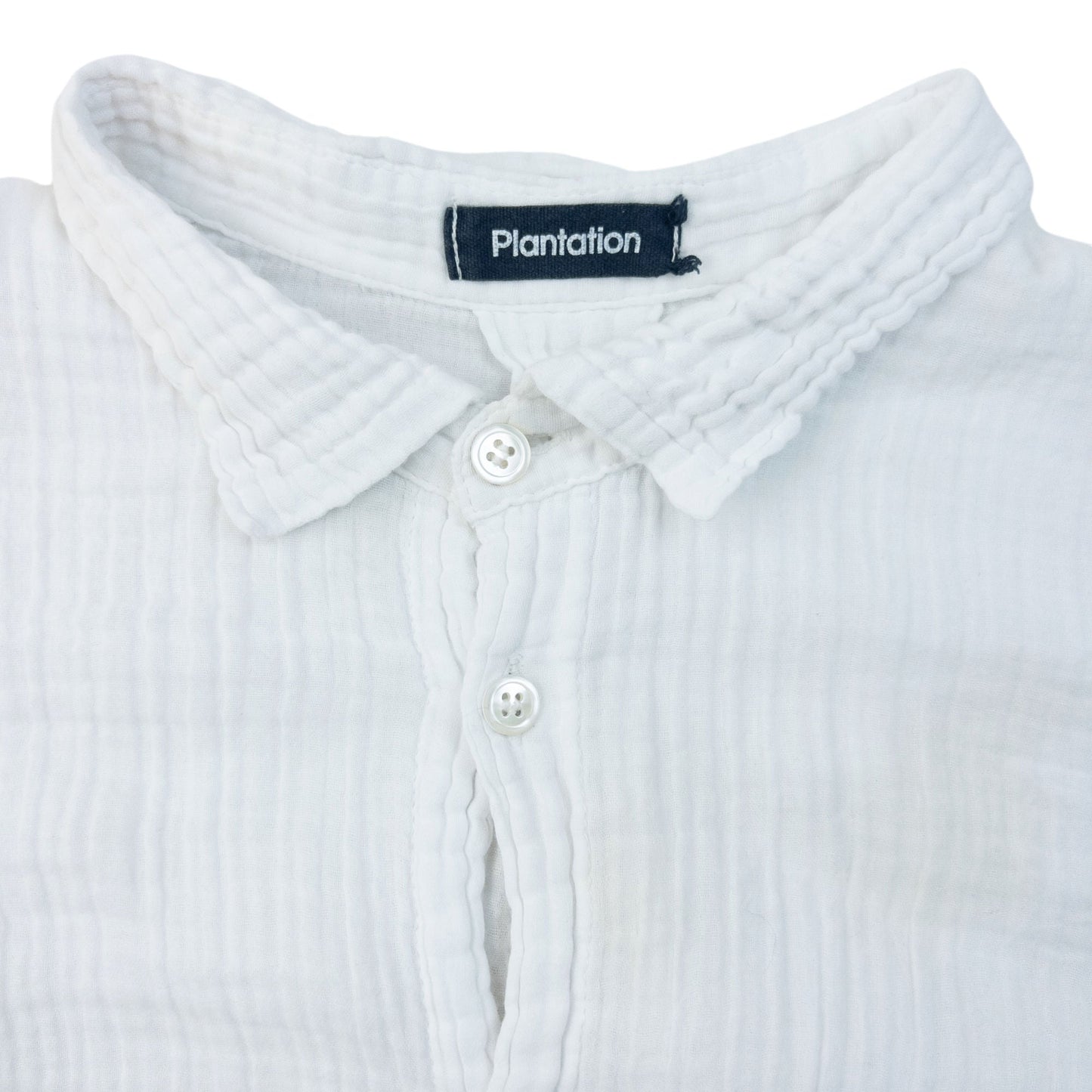 Vintage 90s Plantation By Issey Miyake Crinkle Button Up Shirt Womens Size S | Small, White