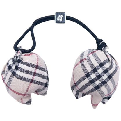 Vintage 2000s Burberry Nova Check Bobble Hair Ties | O/S, Black