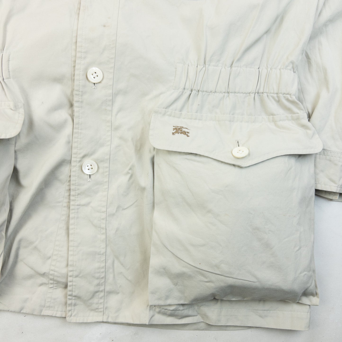 Vintage 90s Burberry Roll Sleeve Jacket Size M | Medium, Multicoloured