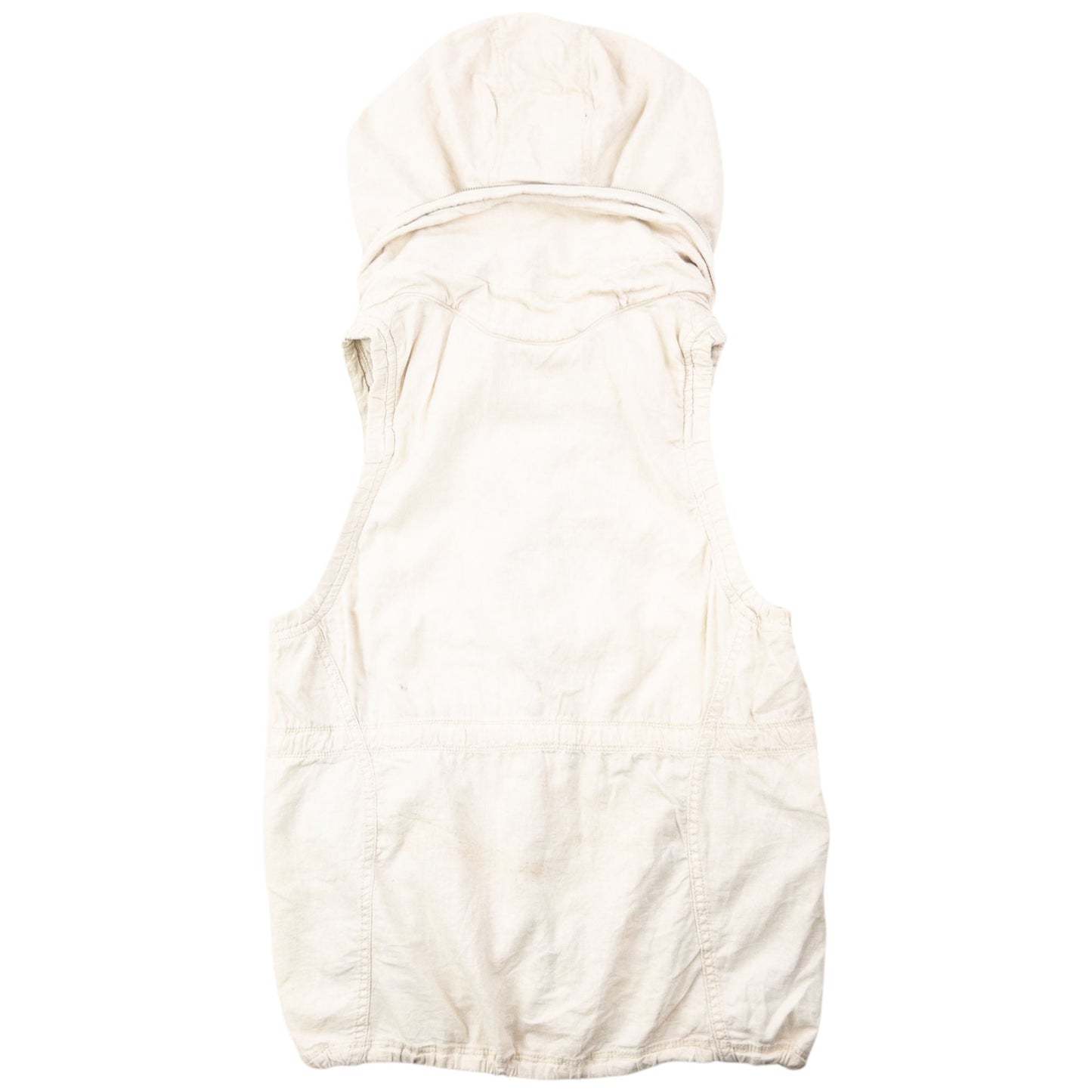 Vintage 2000s GOA Convertible Zip Gilet & Skirt Linen Set Womens Size S | Small, Cream