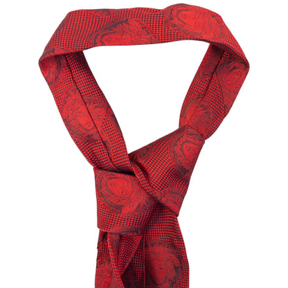 Vintage 90s Gianni Versace Monogram Medusa Silk Tie | O/S, Red