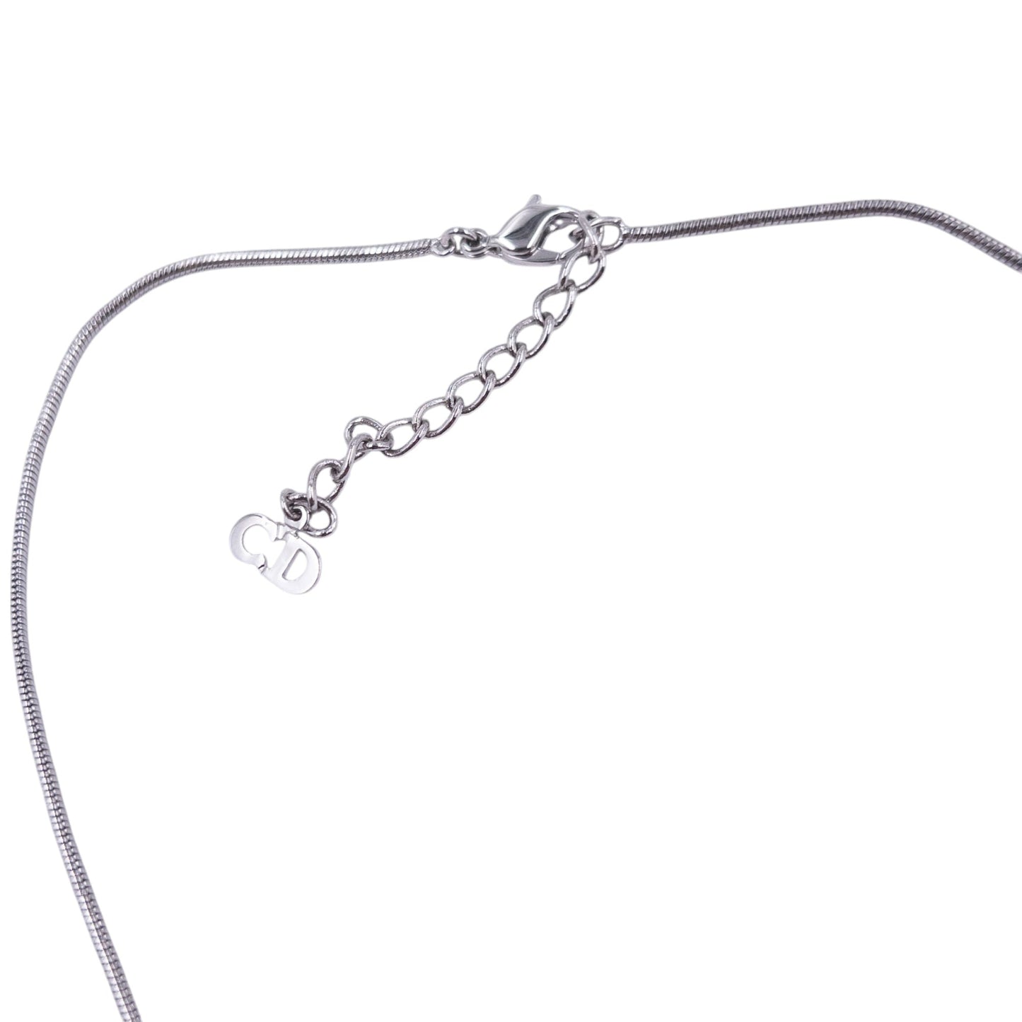 Vintage Dior Silver Heart Charm Necklace