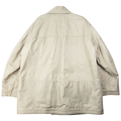 Vintage 90s Versace Istante Button Up Leather Jacket Size XL | XL, Multicoloured