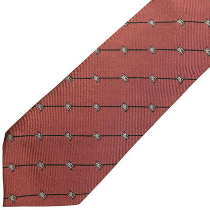 Vintage 2000s Burberry Monogram Striped Silk Tie | O/S, Pink