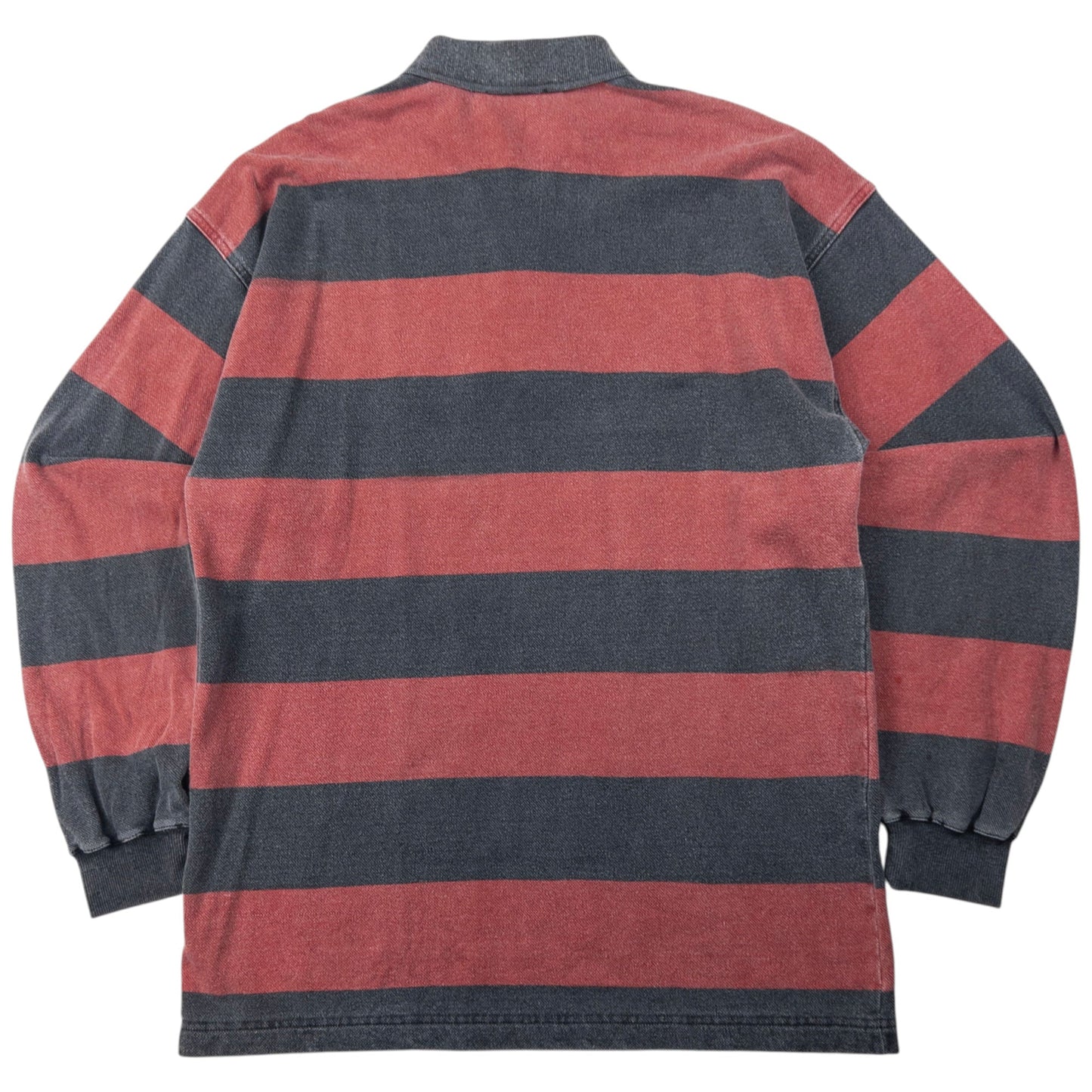 Vintage YSL Yves Saint Laurent Striped Long Sleeve Polo Shirt Size L