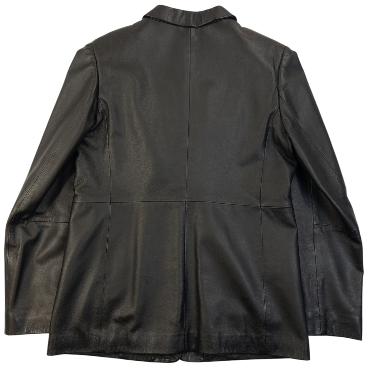 Vintage 2000s Burberry Nova Check Lined Leather Jacket Size S | Small, Black