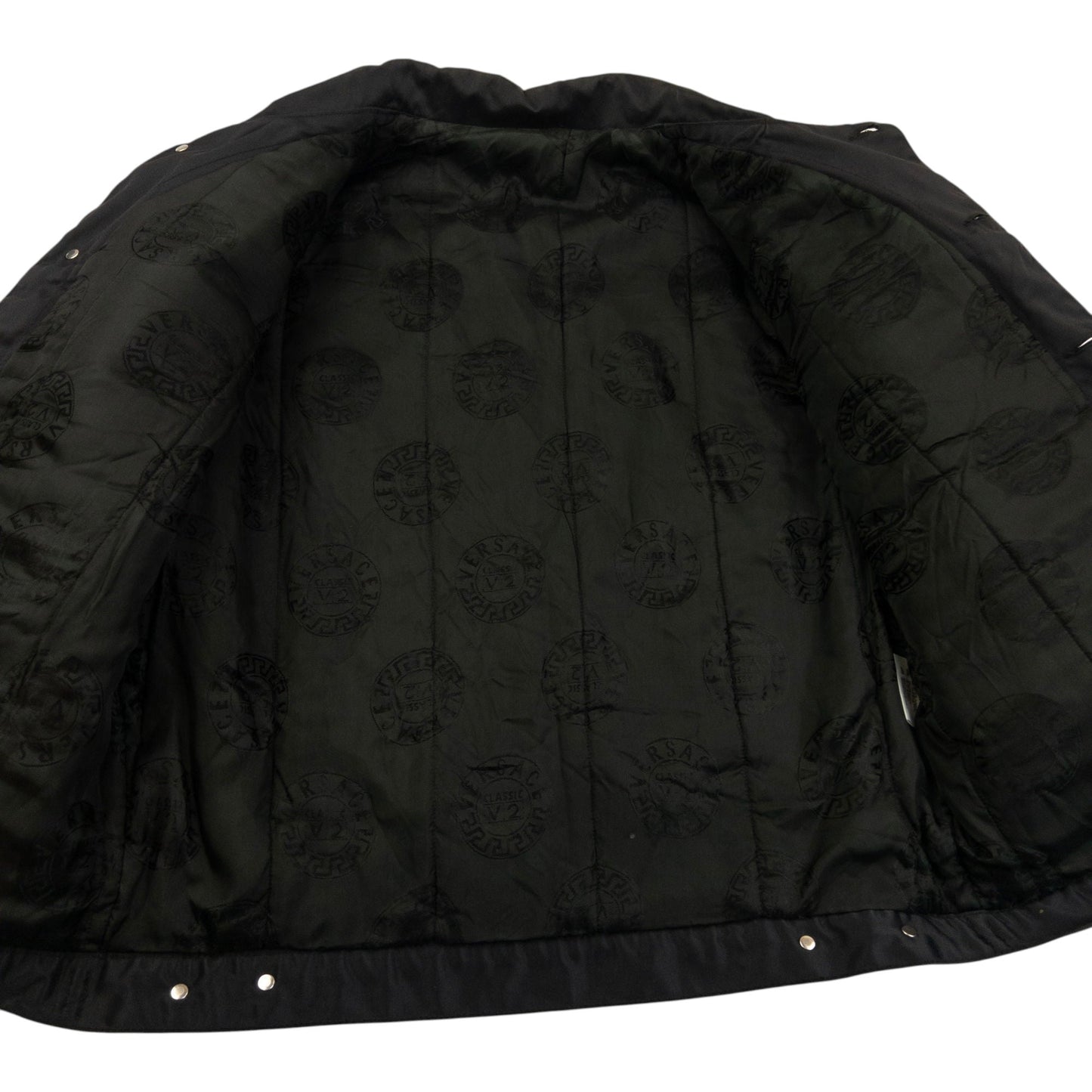Vintage 2000s Versace Classic V2 Button Up Jacket Size S | Small, Black