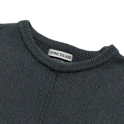 Stone Island A/W 1995 Heavy Wool Knit Pullover | XXL, Dark Grey