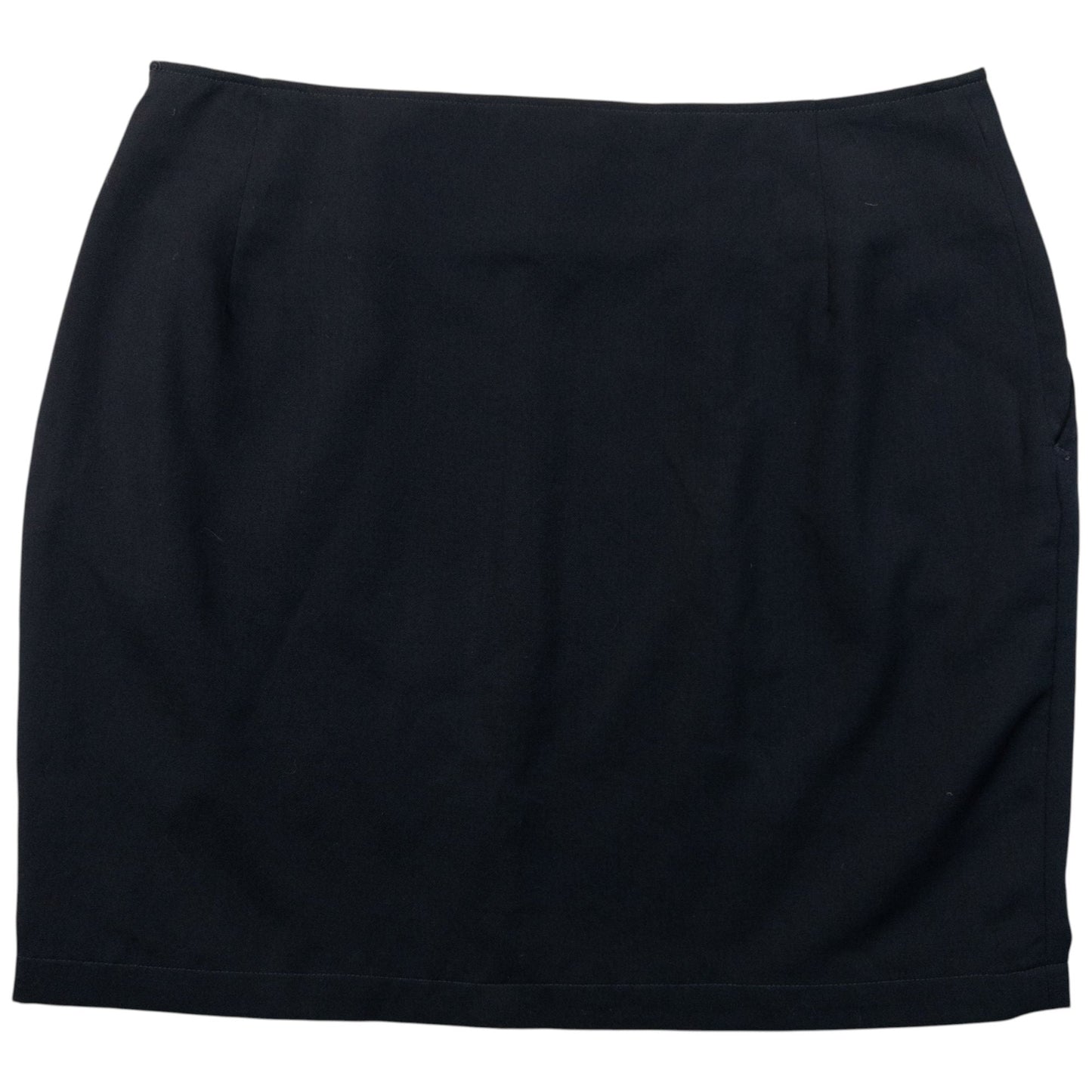 Vintage 2000s Yohji Yamamoto Wool Mini Skirt Size W27 | W27, Navy