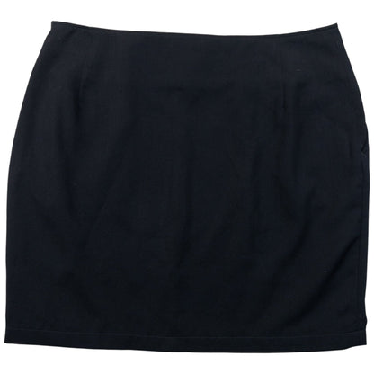 Vintage 2000s Yohji Yamamoto Wool Mini Skirt Size W27 | W27, Navy