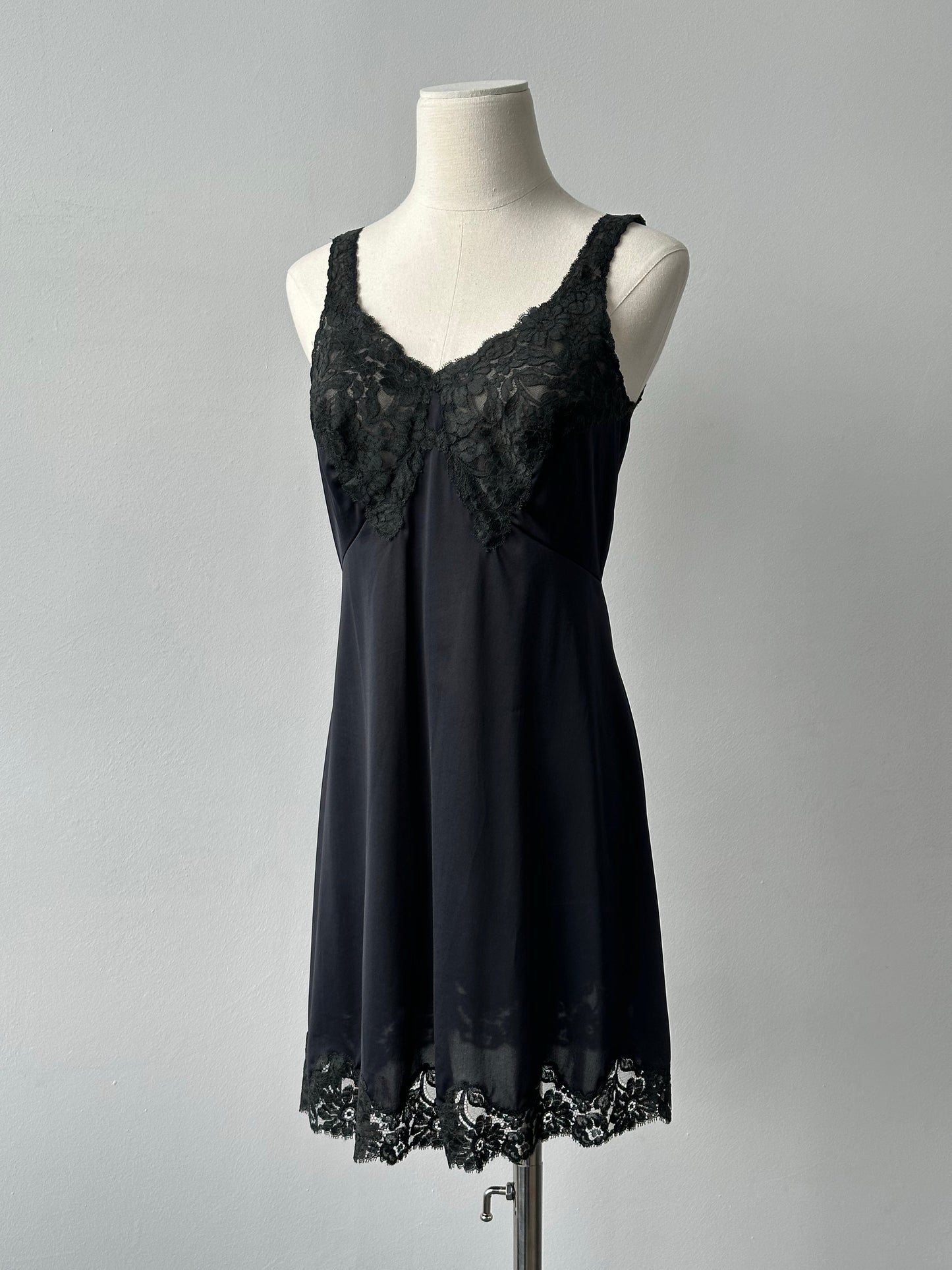 Italian Vintage 1990s Lace Mini Dress - S