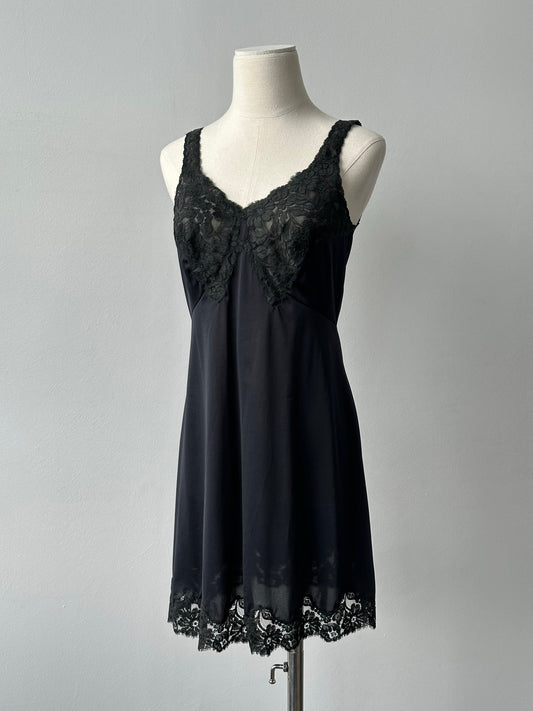 Italian Vintage 1990s Lace Mini Dress - S