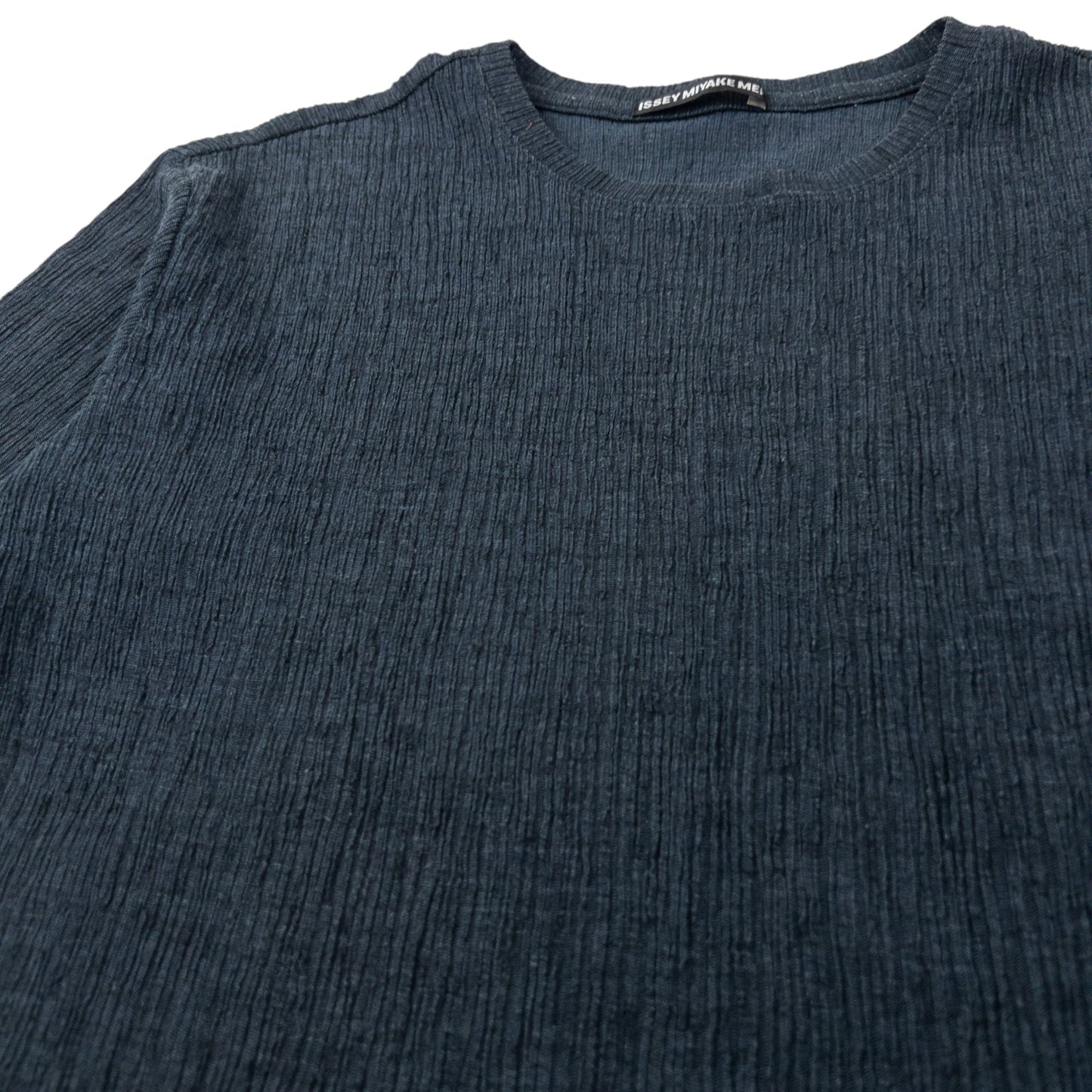 Vintage 2000s Issey Miyake MEN Crinkle T Shirt Size S | Small, Grey