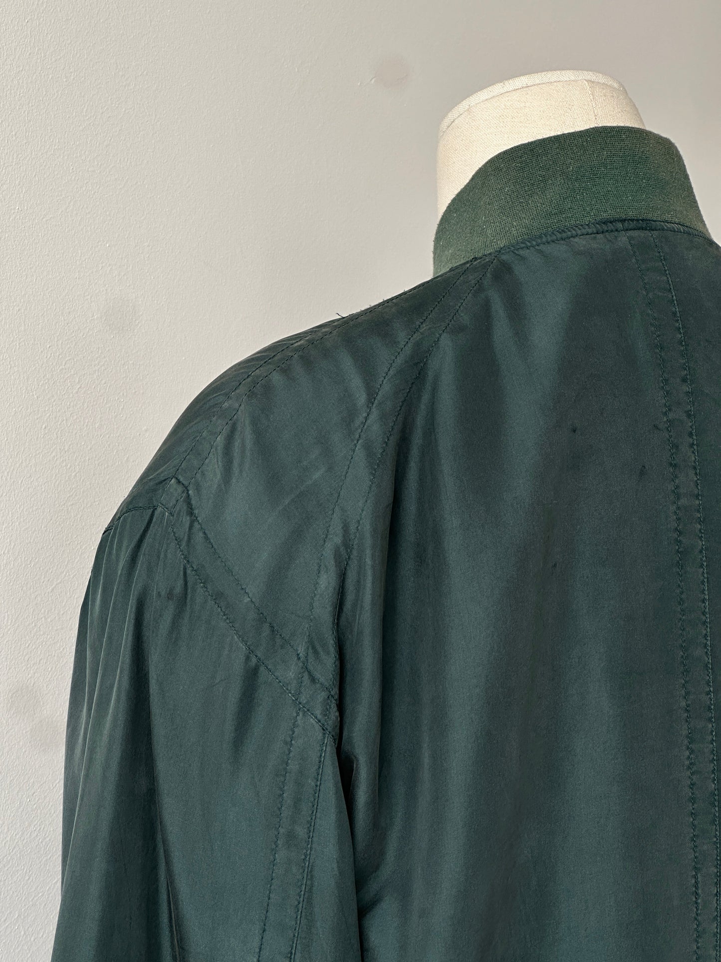 Vintage 1990s Pure Silk Bomber Jacket - M