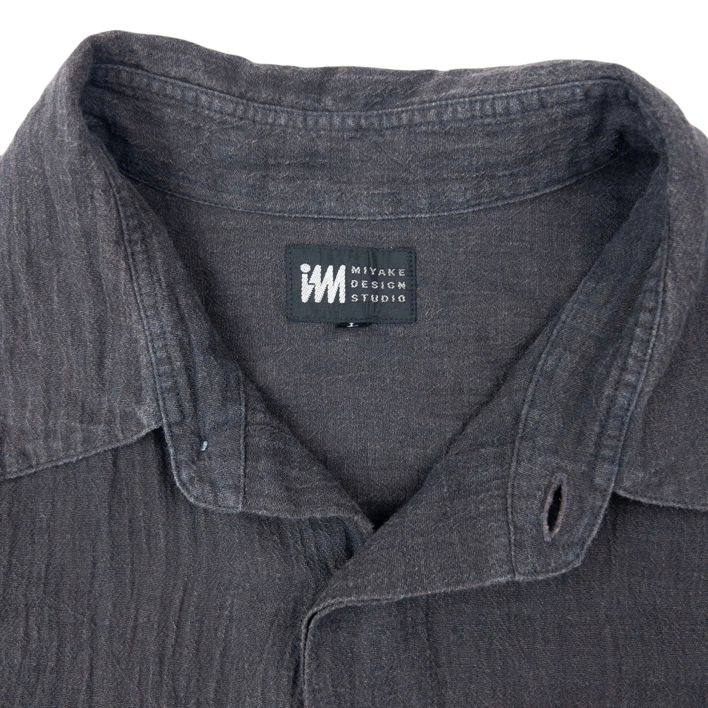 Vintage 90s Issey Miyake Linen Long Sleeve Button Up Linen Shirt Size XL | XL, Grey