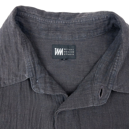 Vintage 90s Issey Miyake Linen Long Sleeve Button Up Linen Shirt Size XL | XL, Grey