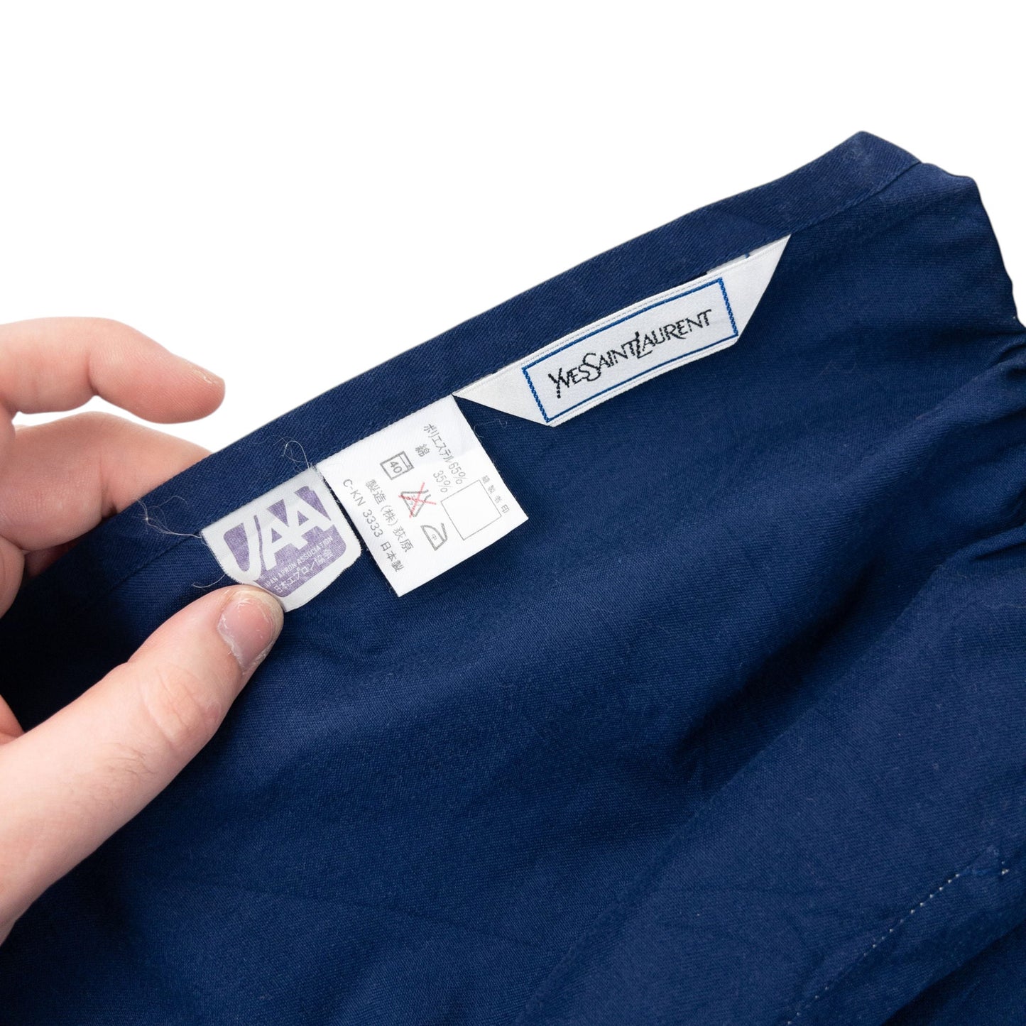 Vintage 80s YSL Yves Saint Laurent Embroidered Tie-Back Apron | O/S, Multicoloured