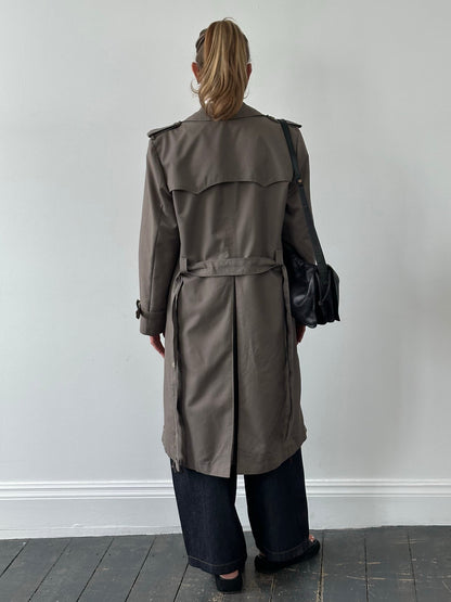 Christian Dior Monsieur 1980s Double Breasted Belted Trench Coat - L