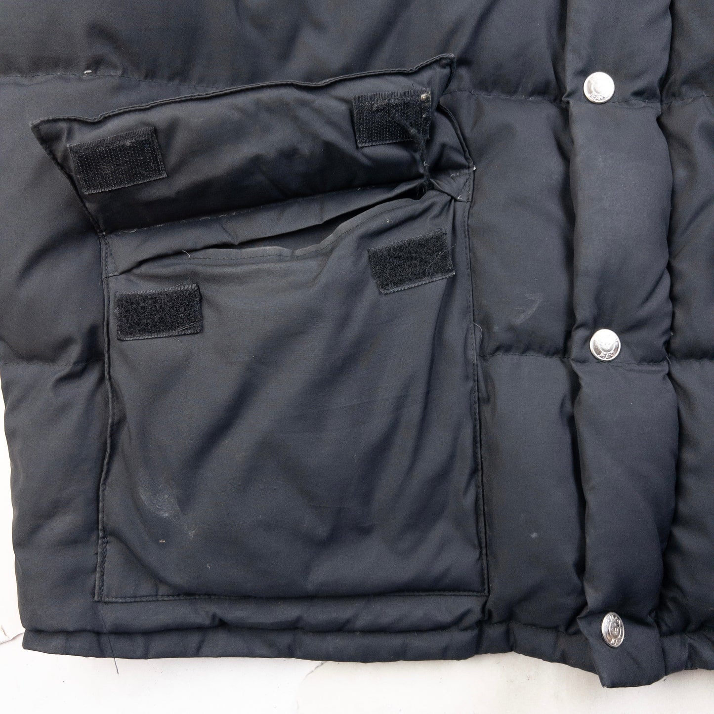Vintage 90s Armani Jeans Zip Up Puffer Jacket Size XL | XL, Black