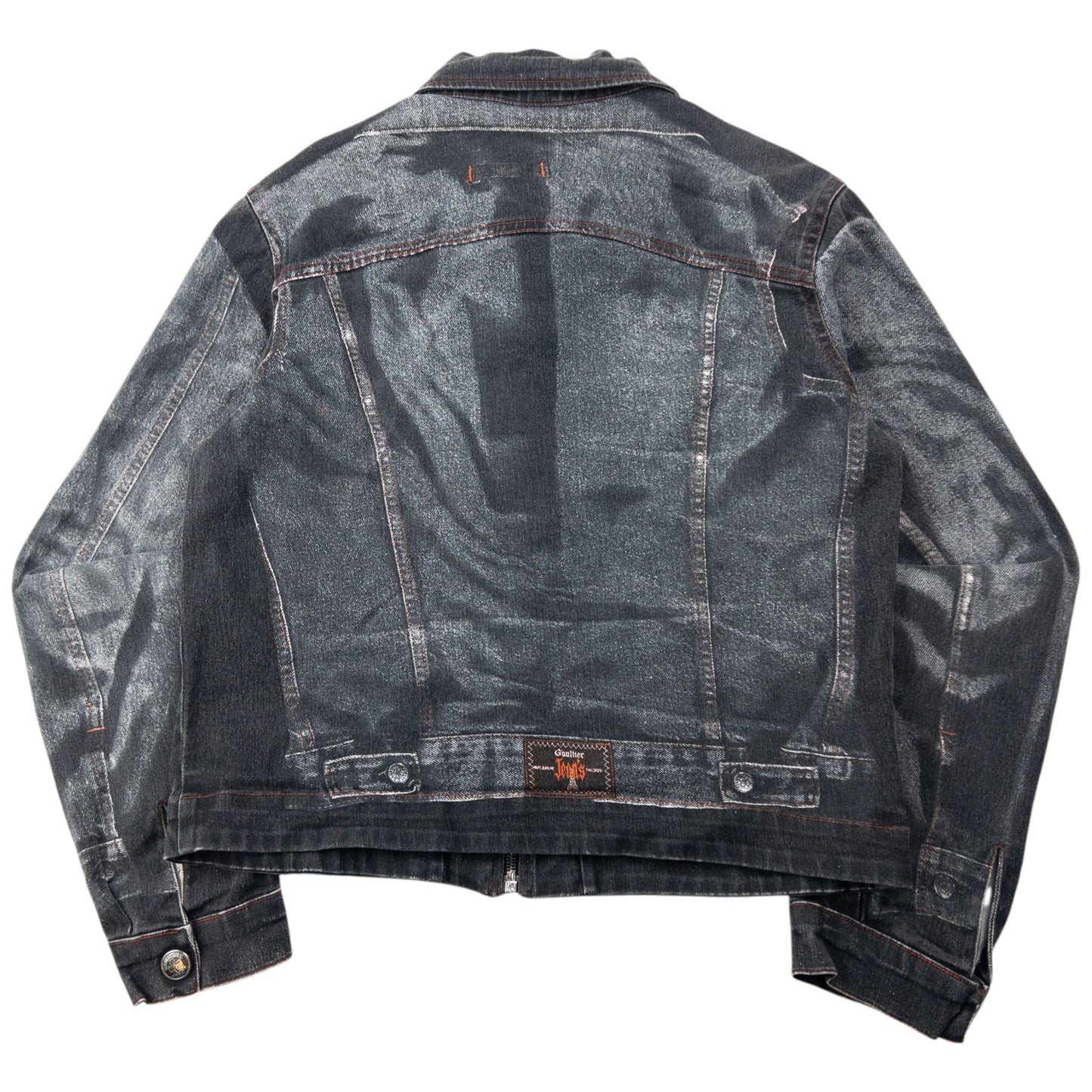 Vintage 1998 Jean Paul Gaultier Trompe-L’œil Denim Print Jacket Womens Size M | Medium, Grey
