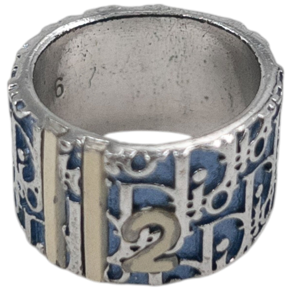 Vintage 2000s Dior Monogram Number Ring | O/S, Blue