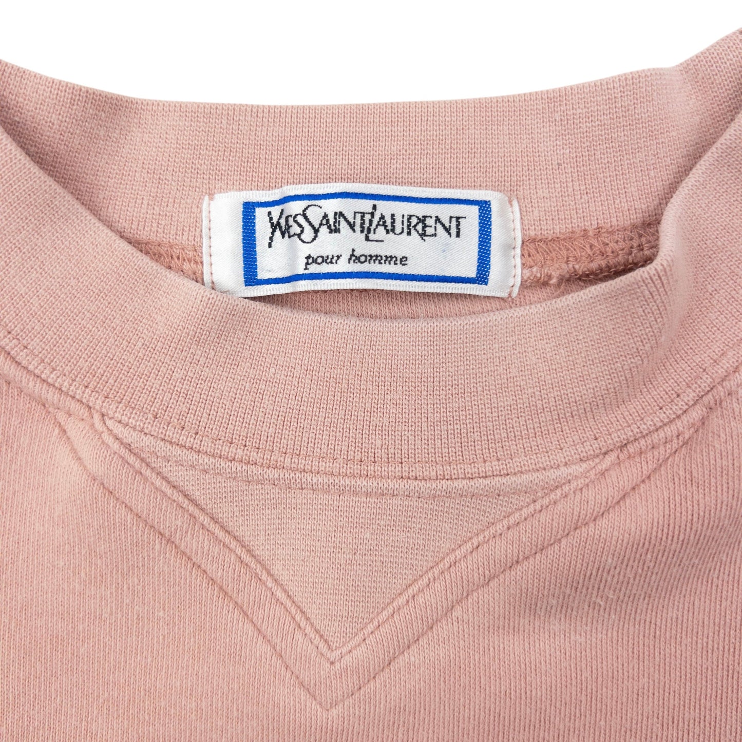 Vintage 80s YSL Yves Saint Laurent Embroidered Sweatshirt Size M | Medium, Pink