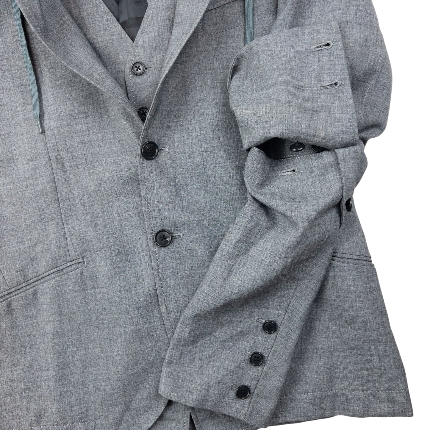Vintage 2000s PPFM Layered Convertible Jacket Size S | Small, Grey