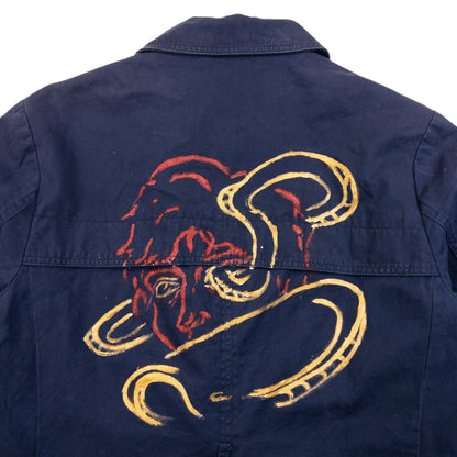 Vintage 2000s GAP Hand Painted Dragon Jacket Womens Size L | Large, Purple