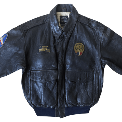 Avirex 1988 'Patrouille de France' A2 Leather Flight Jacket - S / M | S / M, Red