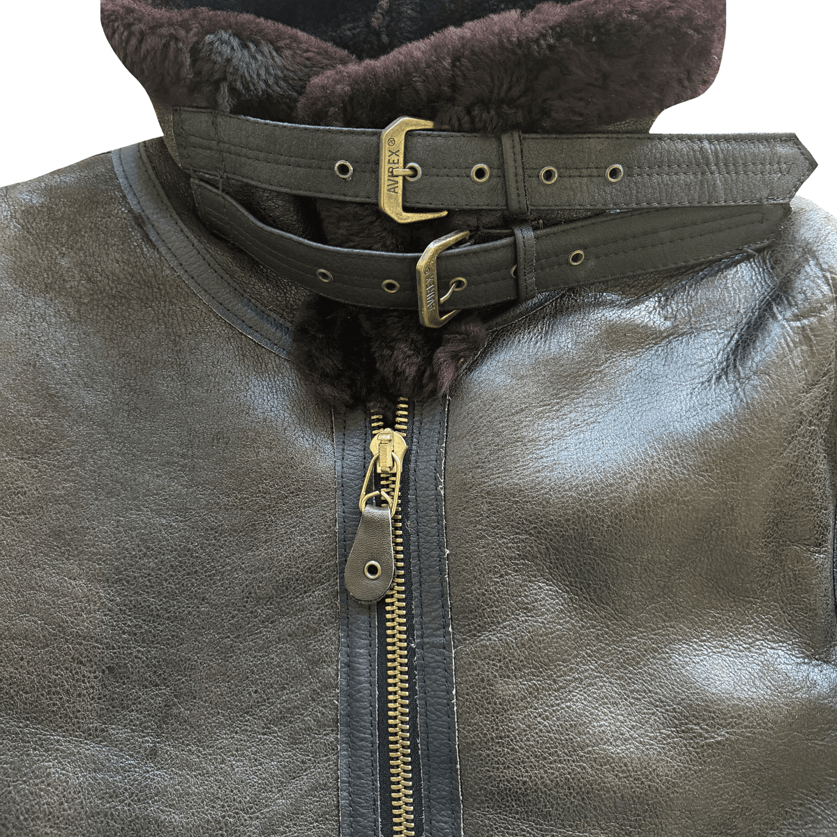 Avirex B-3 Sheepskin Aviator Flight Jacket - M | Medium, Black