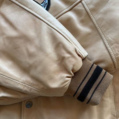 Avirex 'Rides & Rims' Leather Varsity Jacket - L