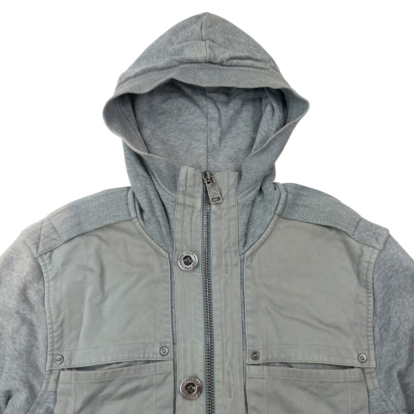 Vintage Burberry Zip Up Hoodie Size M | Medium, Grey