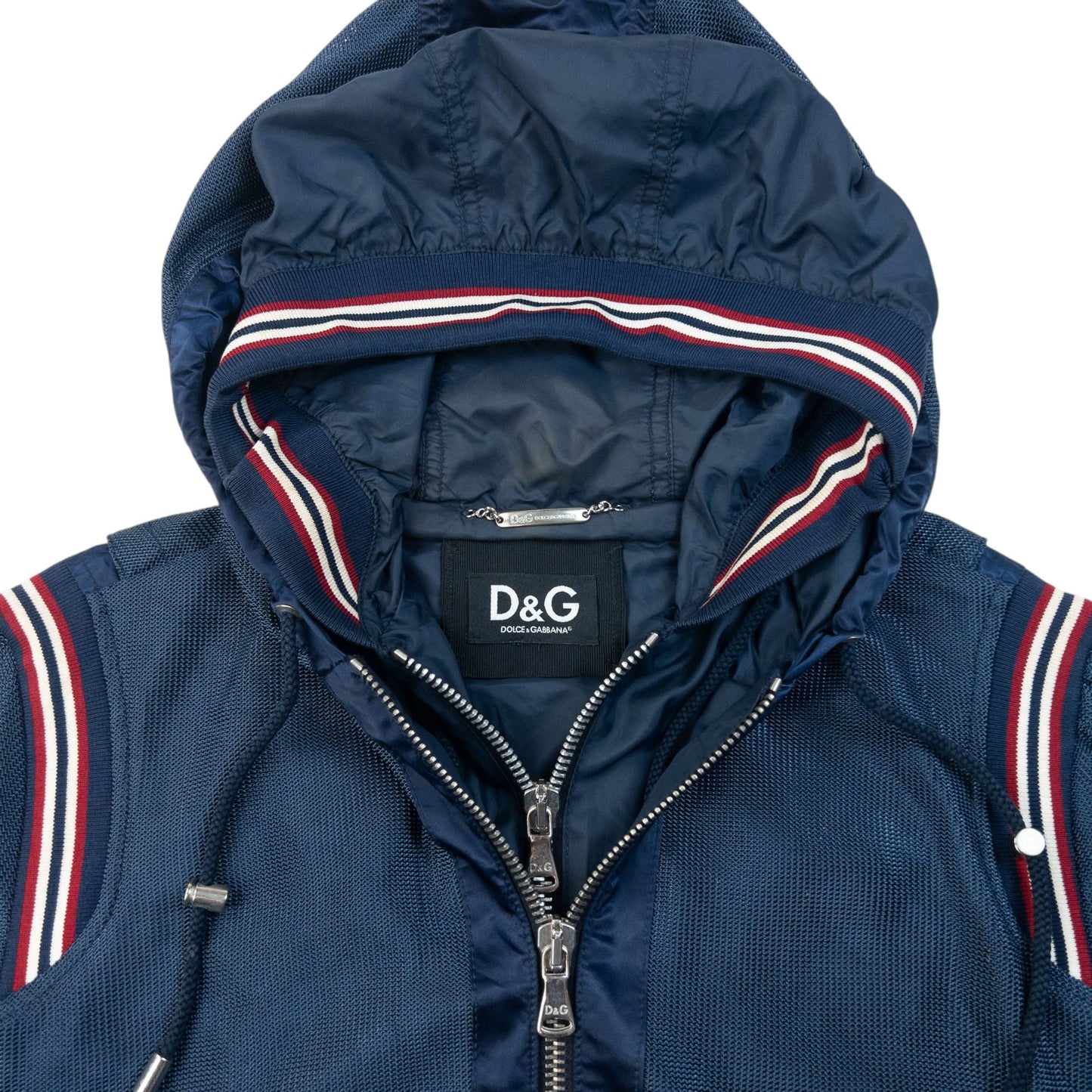 Vintage 2000s Dolce & Gabbana Layered Mesh Jacket Size S | Small, Navy