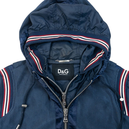 Vintage 2000s Dolce & Gabbana Layered Mesh Jacket Size S | Small, Navy