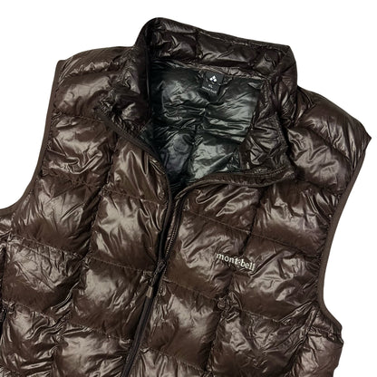 Montbell Superior Down Puffer Gilet In Brown ( XL )