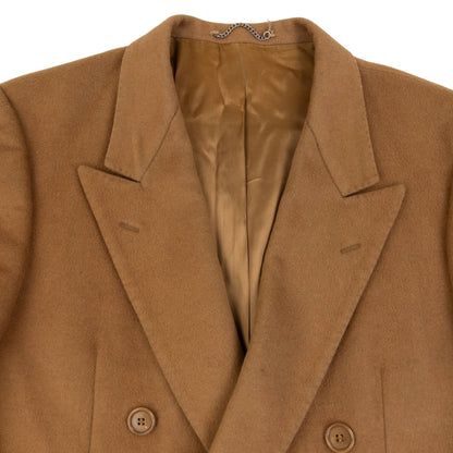Vintage 80s YSL Yves Saint Laurent Longline Wool Jacket Size M | Medium, Brown
