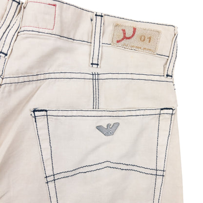 Vintage 2000s Armani Jeans Lightweight Contrast Stitch Trousers Size W33