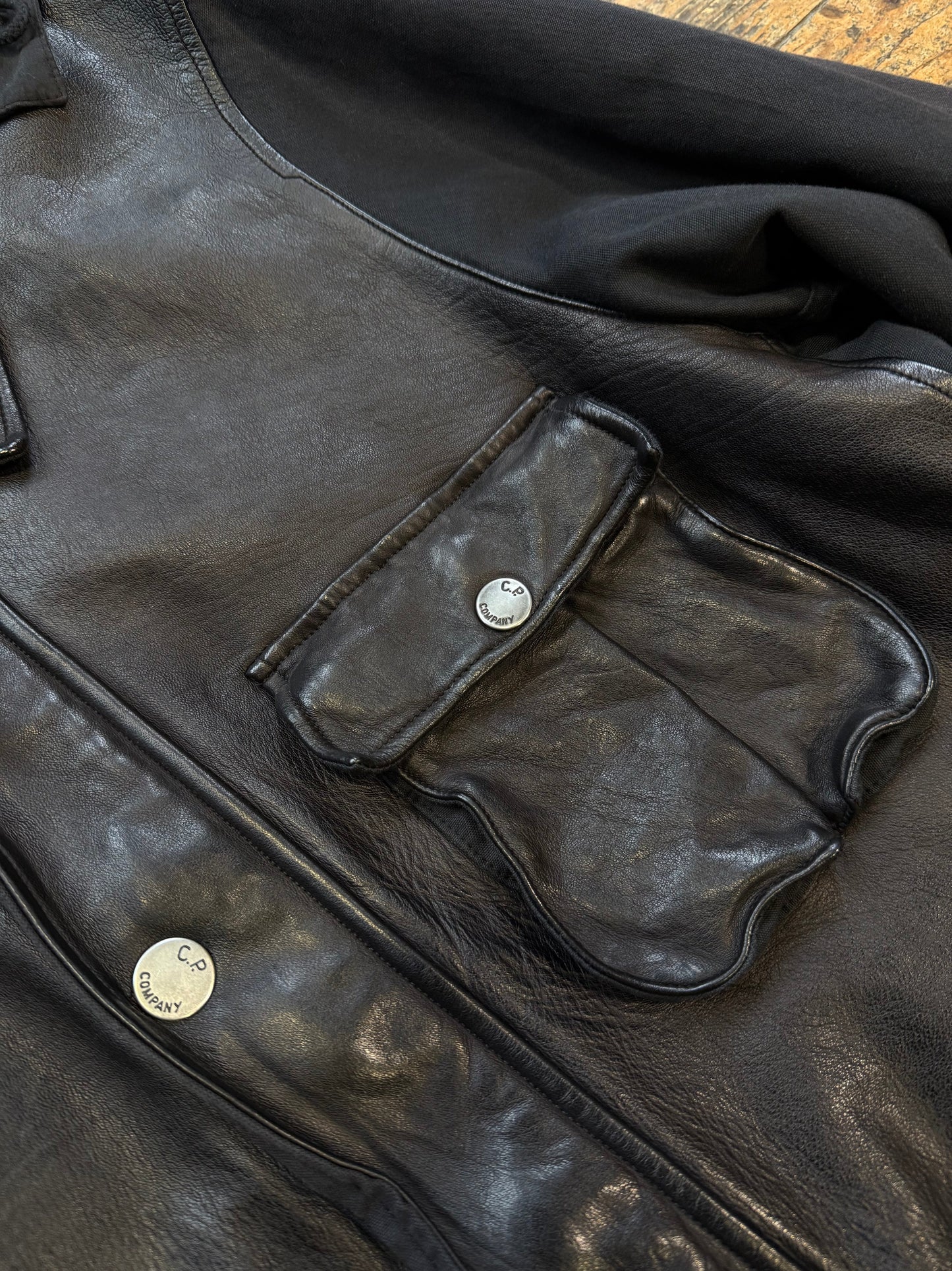 C.P. Company AW/05 Mille Miglia Half Leather Jacket 54 (XXL)