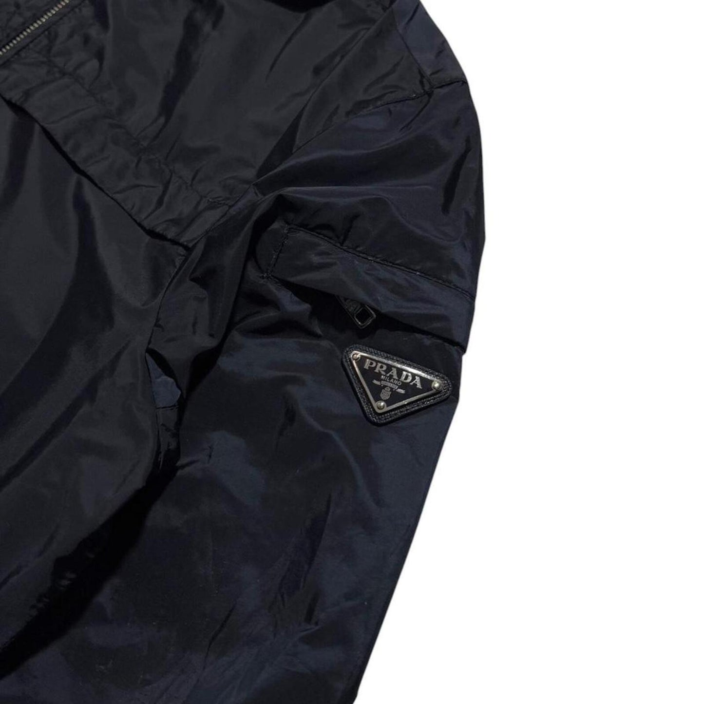 Prada Nylon Windbreaker Jacket | Small, Black