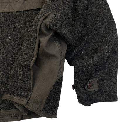 Vintage 80s Issey Miyake Asymmetric Wool Jacket Size S | Small, Grey